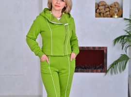 С отстегивающим замком на талии. Легко отстегнуть худи от брюк и носить по-отдельности.